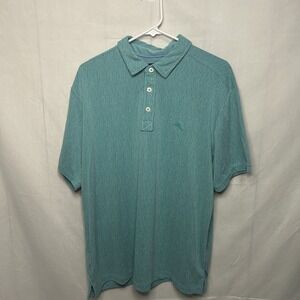 Tommy Bahama Island Zone Mens Large Short Sleeve Polo Shirt Green